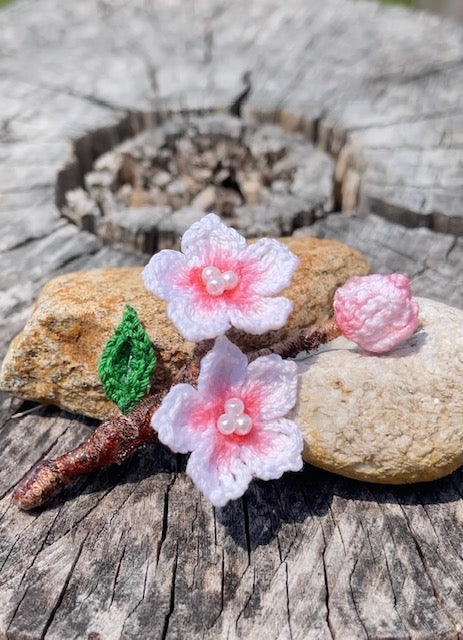 Apple Tree Branch Brooch