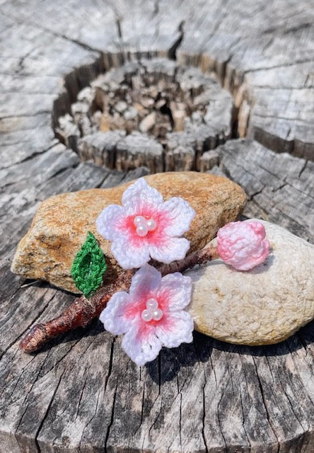 Apple Tree Branch Brooch