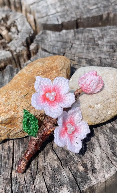 Apple Tree Branch Brooch